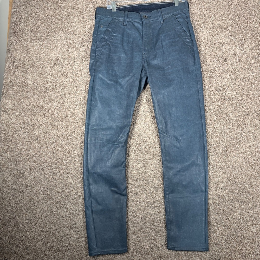 G-Star Raw Kairori 3D Slim Waxed Coated Jeans Dark Blue 31x32 D23970-D634-G802